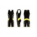 Triabana Tricompress Trisuit Premium  Triathlon Einteiler XS mit Cold Black Schwarz-Gelb