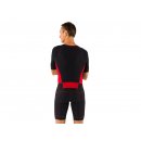 Thoni Mara Aero Triathlon Einteiler mit kurzem Arm Schwarz-Rot XL