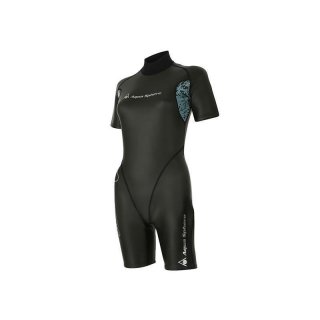 Aqua Sphere Aqua Skin Shorty Damen Top-Kälteschutz Schwimmen Neoprenanzug 1mm XL